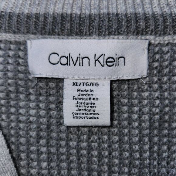 Calvin Klein Gray 1/2 Zip Knit Sweater Men's Size XL - Picture 5 of 5